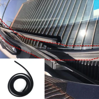 שחור השמשה הקדמית פנל דקורטיבי מגן המכונית איטום רצועת רצועת גומי אוניברסלי חיצוני מעשי